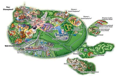 Mapa Disneyland Paříž